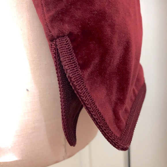 Jaeger Velour Cropped Jacket Buttons Sz 6 Red - Picture 7 of 10